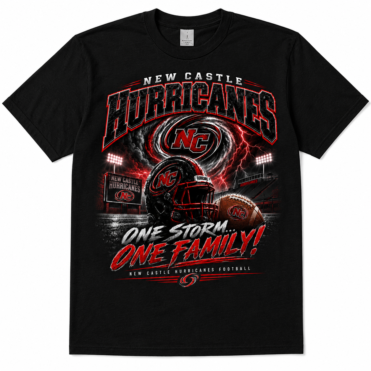 Canes Football Tee - Black