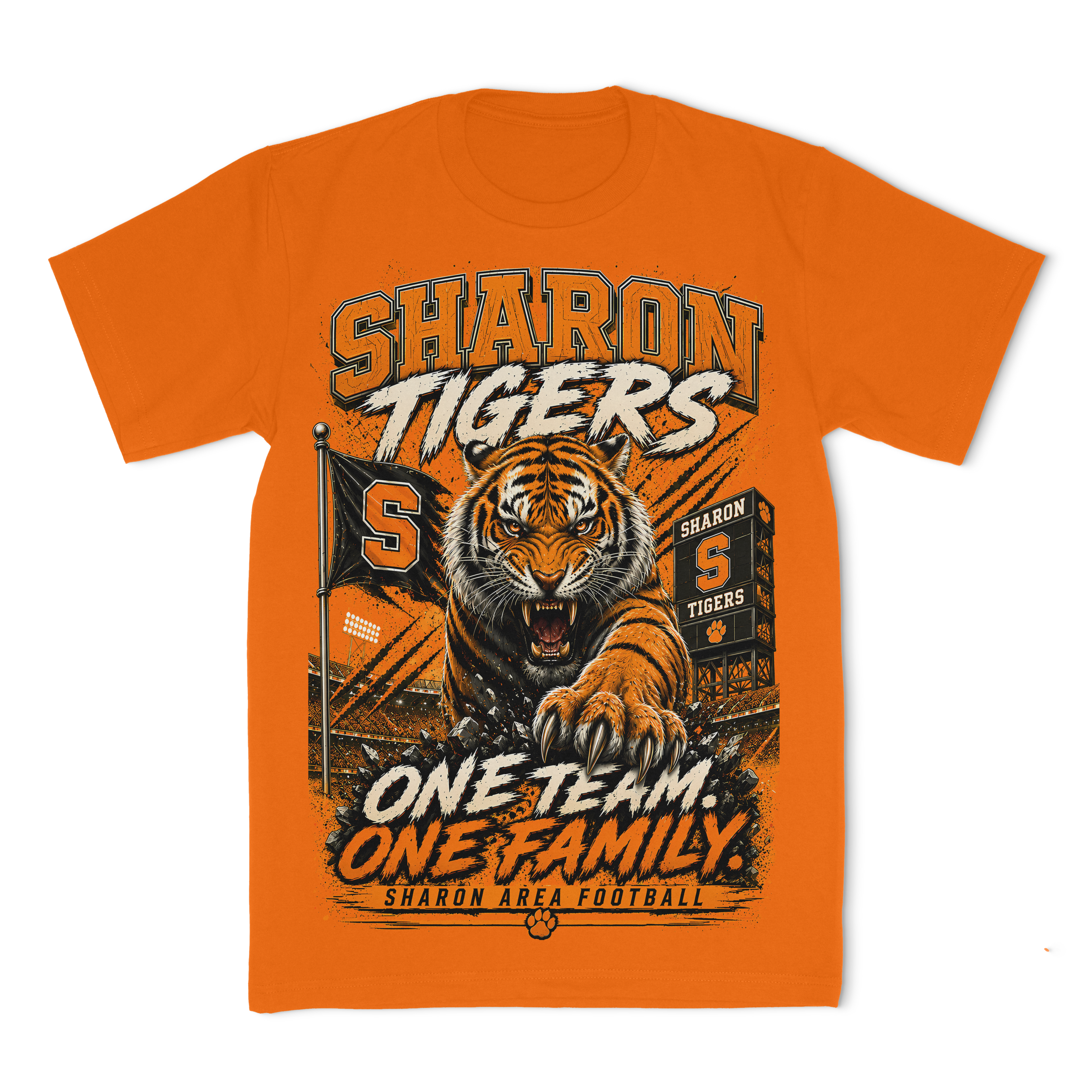 Sharon Tiger Football Tee
